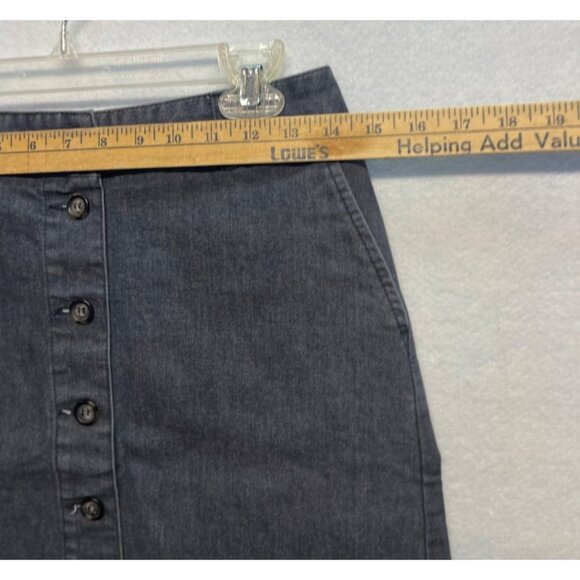 GH Bass & Co. Front Button Skirt Gray Blue Size 2 - Picture 4 of 7